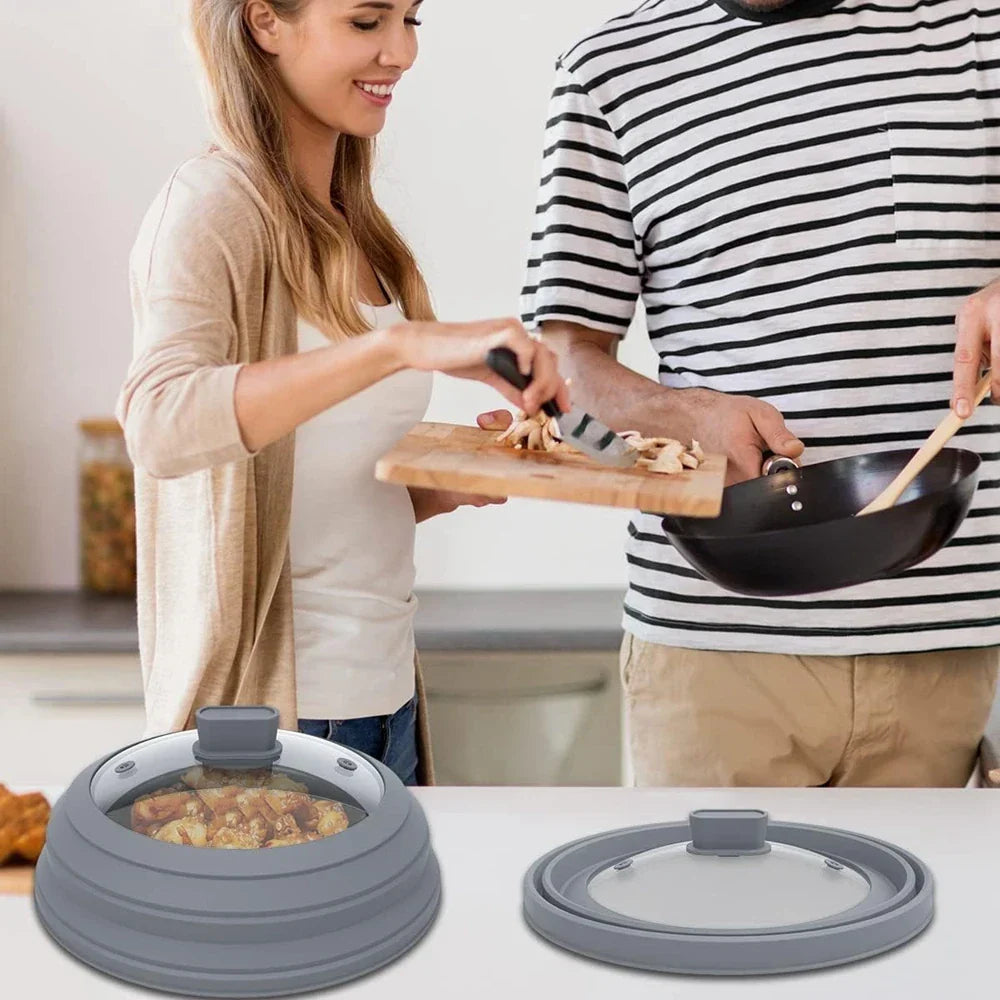 Microwave Splatter Cover 10.5 Inch Foldable Silicone Plate Cover Kitchen Essential Fall 2025 Steam Venting Easy Clean