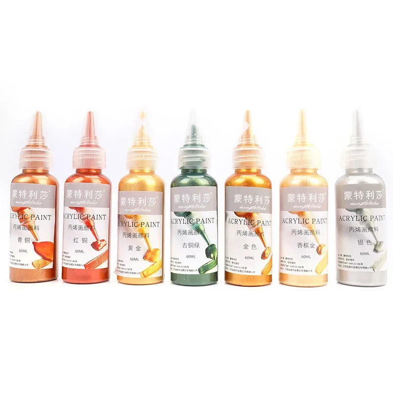 Acrylic Paint Set Metallic Finish Waterproof Fade-Resistant For DIY Crafts Spring 2026 Trend