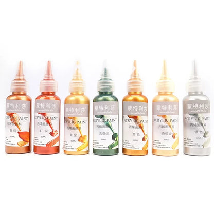 Acrylic Paint Set Metallic Finish Waterproof Fade-Resistant For DIY Crafts Spring 2026 Trend