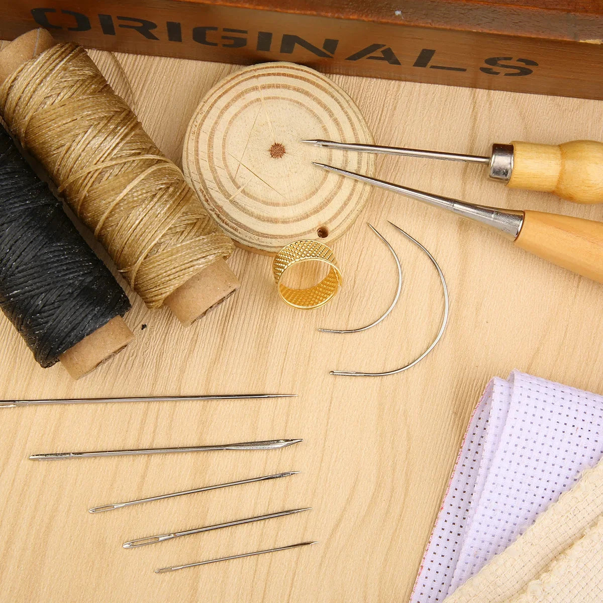 Leather Sewing Kit 13 Piece Set For Handbag And Shoe Repair, Viral DIY Gift Trend 2026 Handmade Stitching At Home