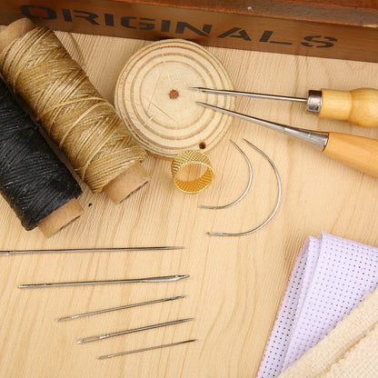 Leather Sewing Kit 13 Piece Set For Handbag And Shoe Repair, Viral DIY Gift Trend 2026 Handmade Stitching At Home