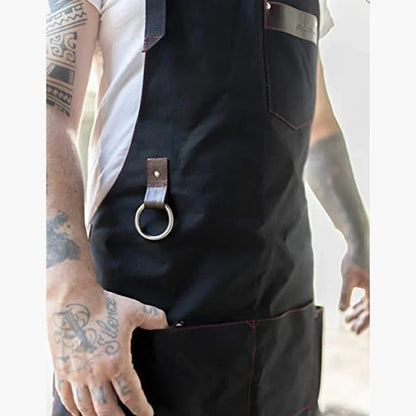 Chef Apron Canvas Work Apron Fall 2025 Professional Waterproof Cooking Apron With Pockets Durable Gift