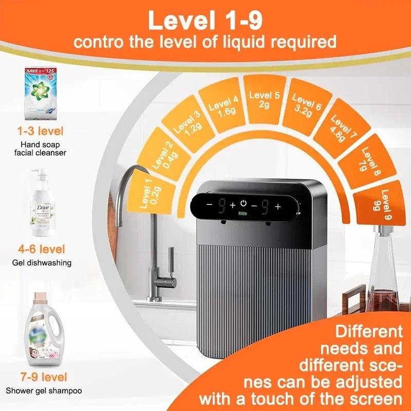 Automatic Soap Dispenser 3000mAh Wall Mount Touchless Foam And Gel Dispenser Fall 2025 Hygienic Handwashing