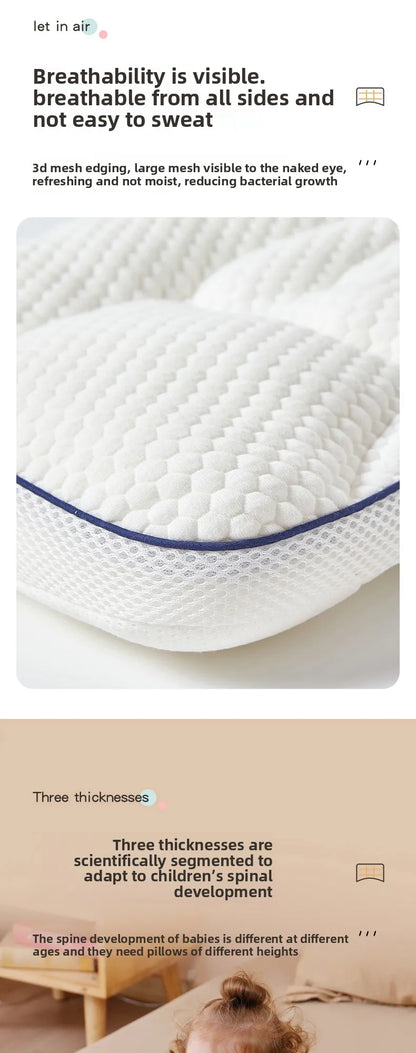 Baby Neck Support Pillow – All-Season Cotton Sleeping Pillow for Toddlers & Kindergarten Kids