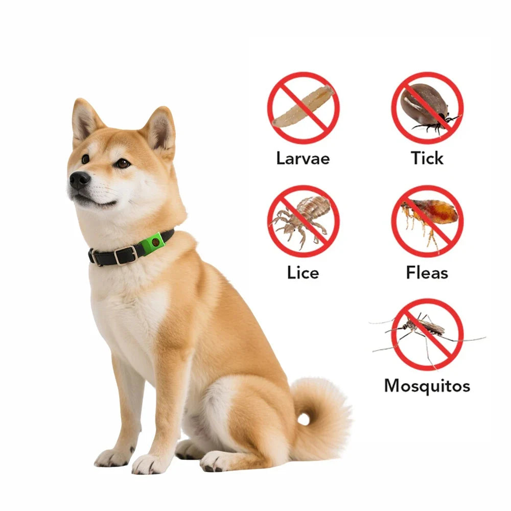 Natural Extract Pet Flea & Tick Repellent Collar Tag Dogs Cats All Seasons Safe Wearable