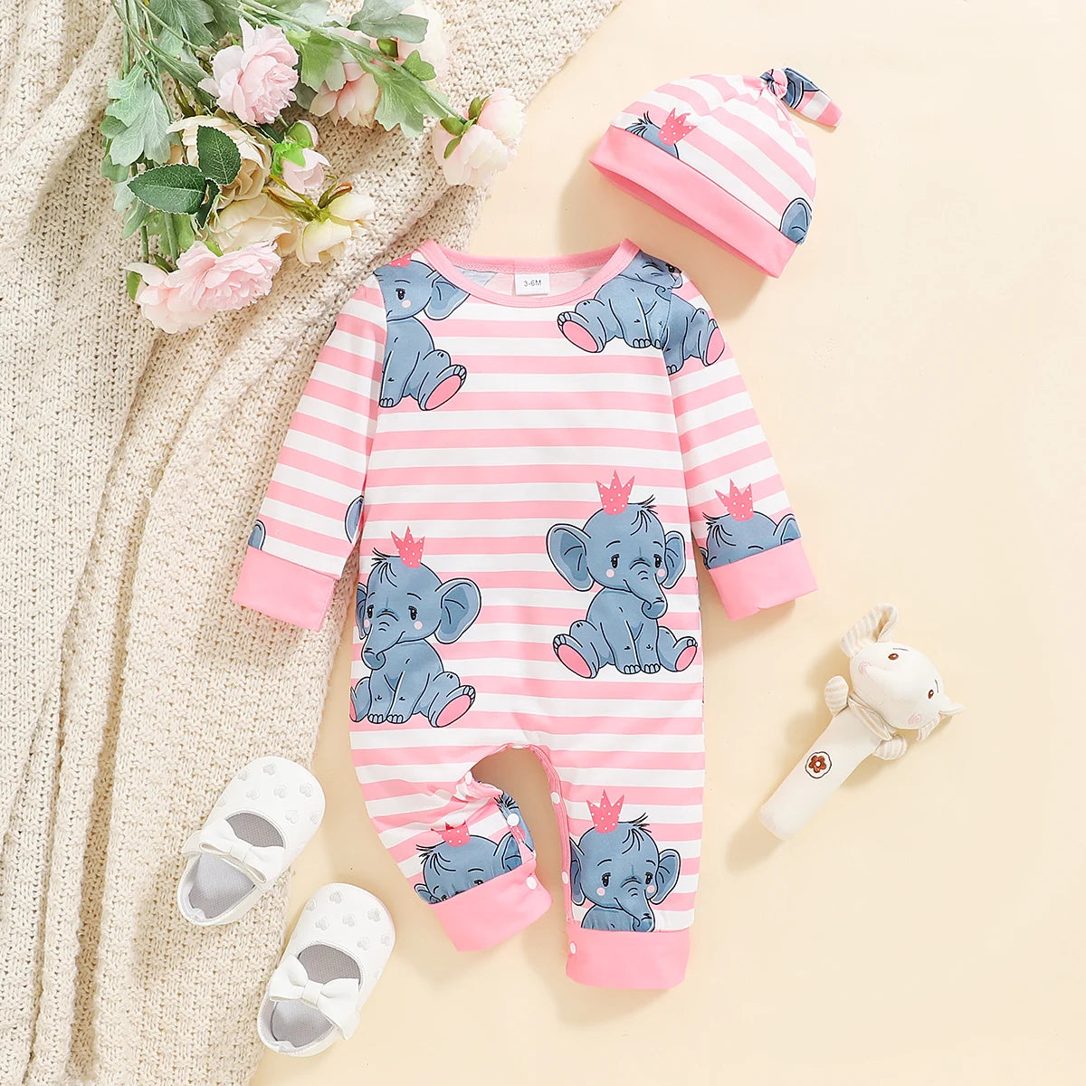 Additional gallery view 35 of baby boys bear print button-up winter romper