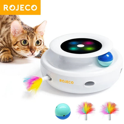 Interactive Cat Toy Automatic Feather And Ball 2 In 1 Electronic Play Station Fall 2025 Hands Free Exercise