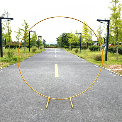 Balloon Arch Gold Metal Circular Backdrop Stand Wedding Birthday Baby Shower Fall 2025 Sturdy Reusable Display