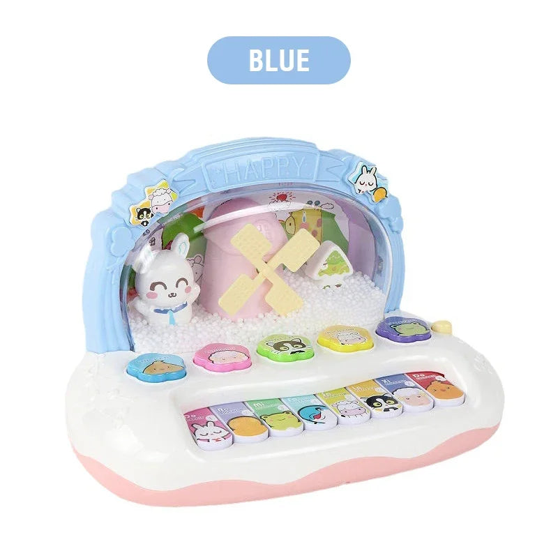 Kids Cartoon Electronic Piano with Animal Sounds and Lights - Educational Musical Instrument Toy for Ages 3+, Perfect Birthday Gift