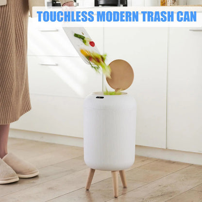 Automatic Trash Can Small Plastic Motion Sensor Bin - Smart Home Waste Container, Hands Free Hygiene 2025