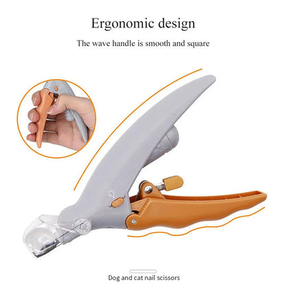 Nail Trimmer with LED Light for Dogs and Cats - Portable Clipper with Magnifying Glass