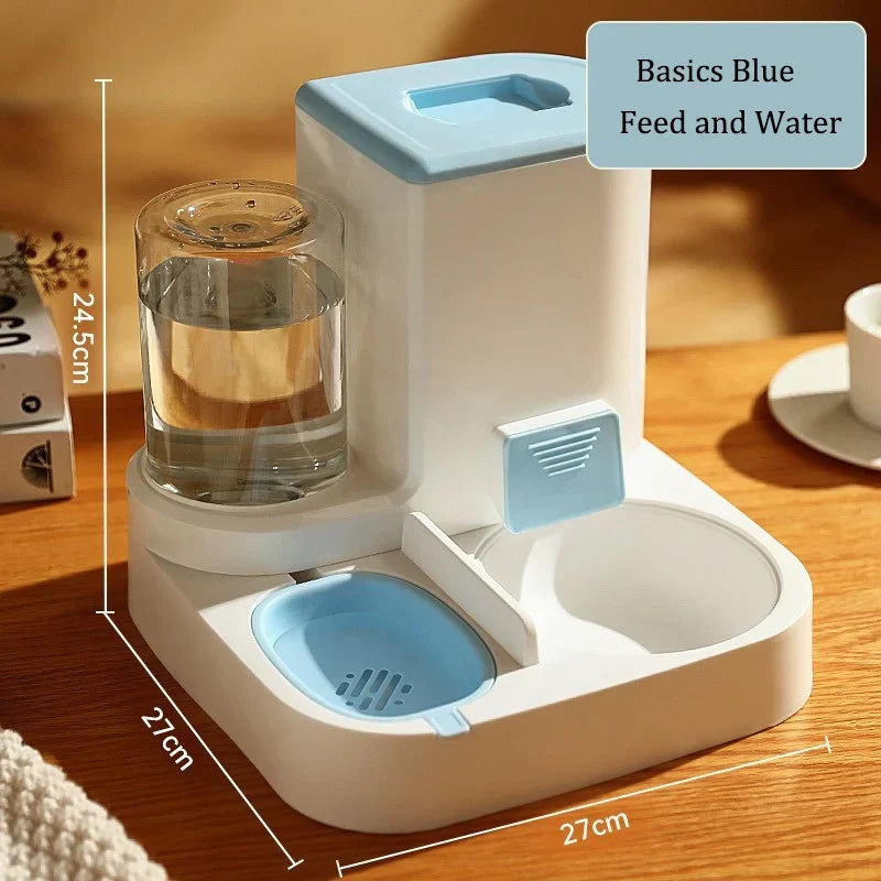 Automatic Pet Feeder Gravity Food And Water Dispenser Set No Batteries Hands Free Fall 2025 Easy Clean