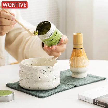 Matcha Whisk Bamboo Chasen Tea Set Tea Ceremony Essentials Fall 2025 Creates Creamy Froth Eco Friendly Gift