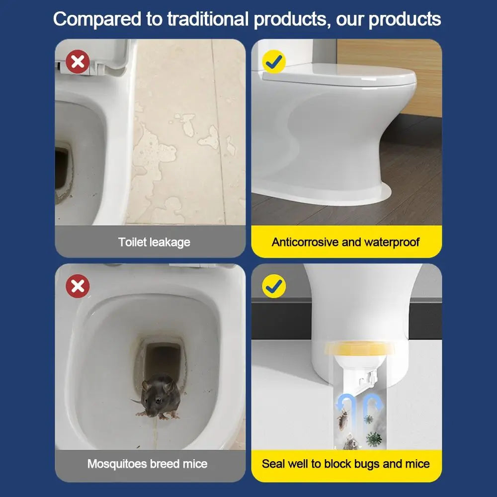 Toilet Flange Ring Universal Anti Leak Seal Floor Mounted Drain Seal for Bathroom Fall 2026 Upgrade
