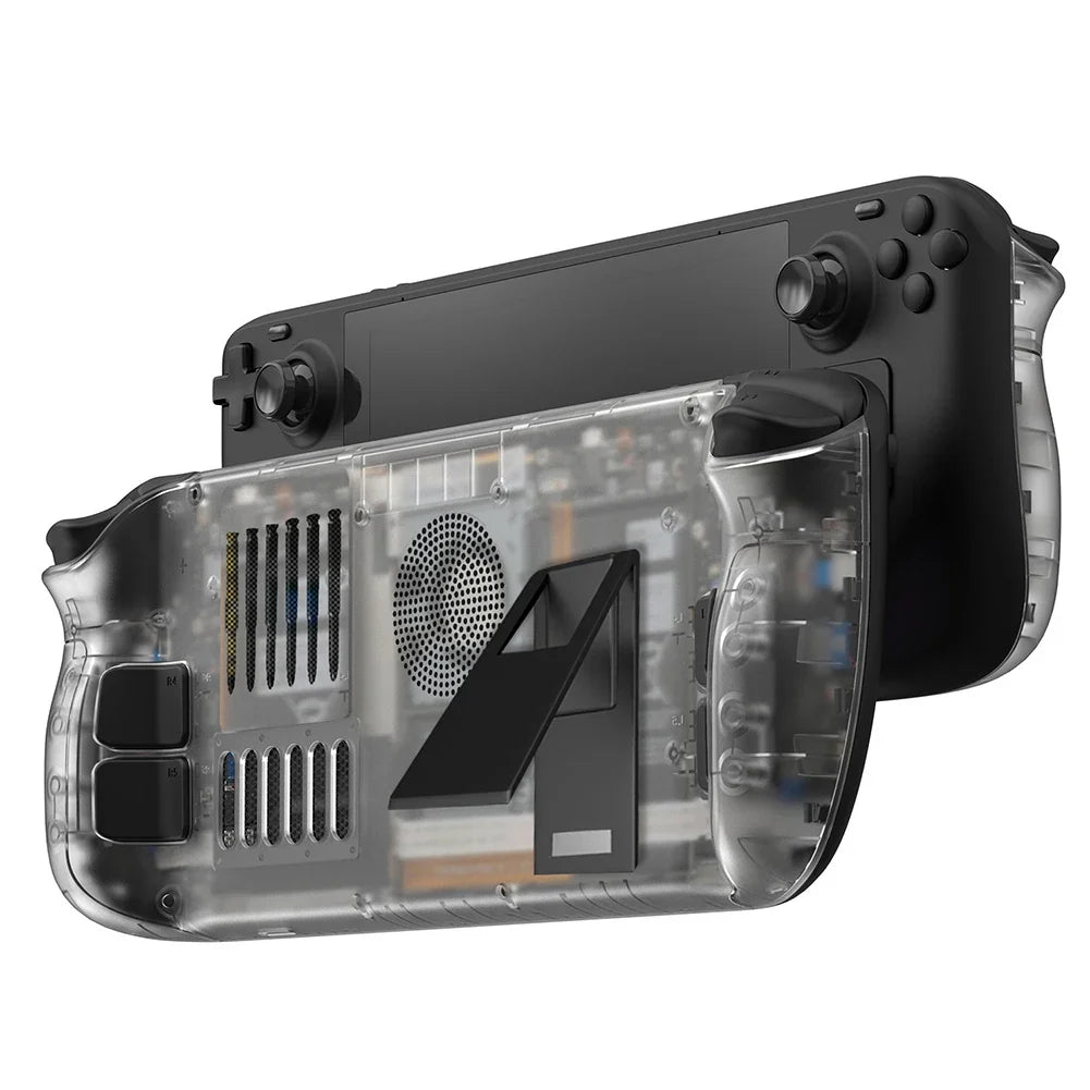 Steam Deck Clear Cooling Back Cover With Stand Bracket