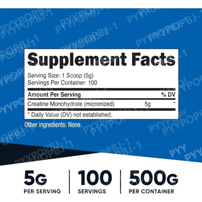 Creatine Monohydrate Micronized Powder 500 g Unflavored Performance Supplement Fall 2026 Muscle Support