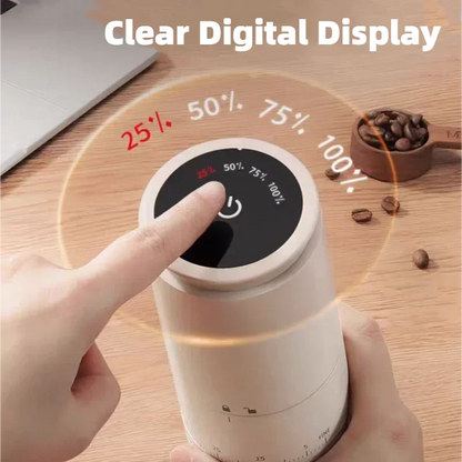 Electric Coffee Grinder 1500mAh Conical Burr Rechargeable Externally Adjustable Fall 2025 Uniform Grind Espresso And Drip