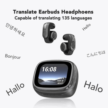 Wireless Earbuds Open-Ear Translation Earphones Real-Time Language Translate 135 Languages For Travel, Office Fall 2026