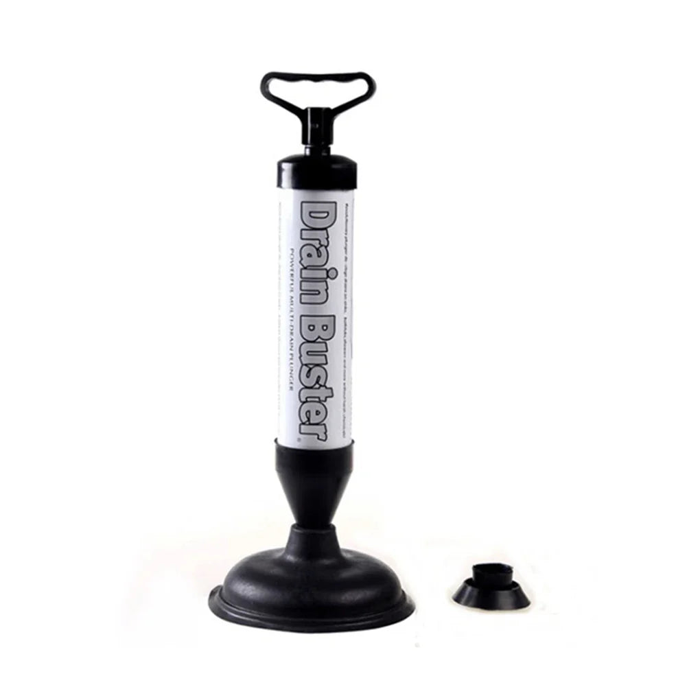 Toilet Plunger High Pressure Pump With Dual Suction Cups - Bathroom Drain Opener, Pipeline Dredge Tool