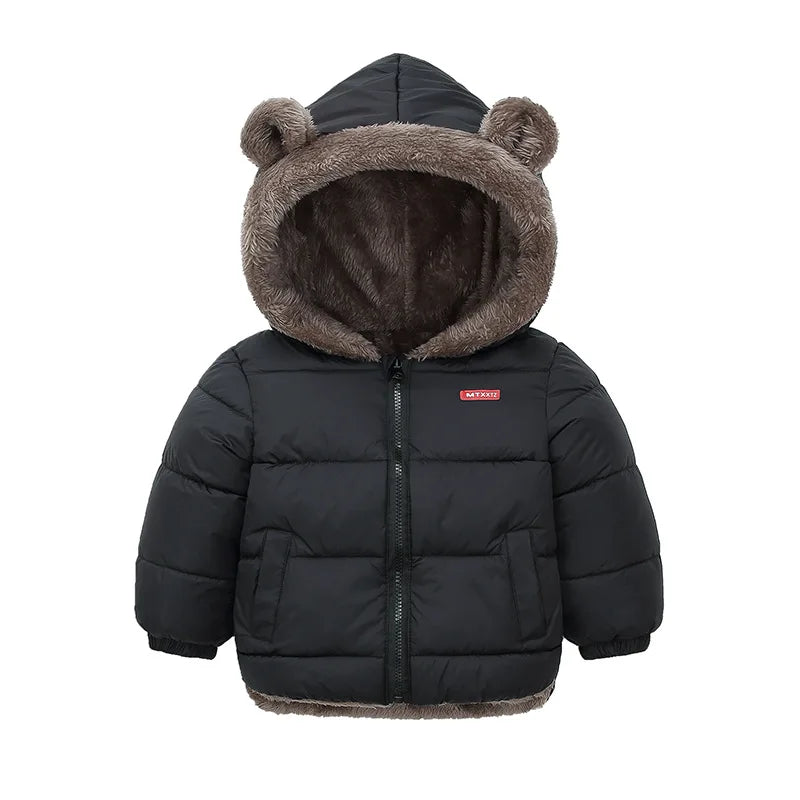 Additional gallery view 29 of kids thick padded fleece winter coat
