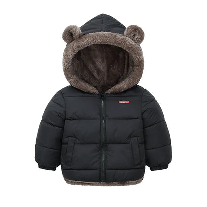 Additional gallery view 29 of kids thick padded fleece winter coat