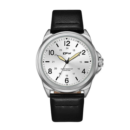 Rugged Field Watch 42mm Fabric Strap Military Analog 30M