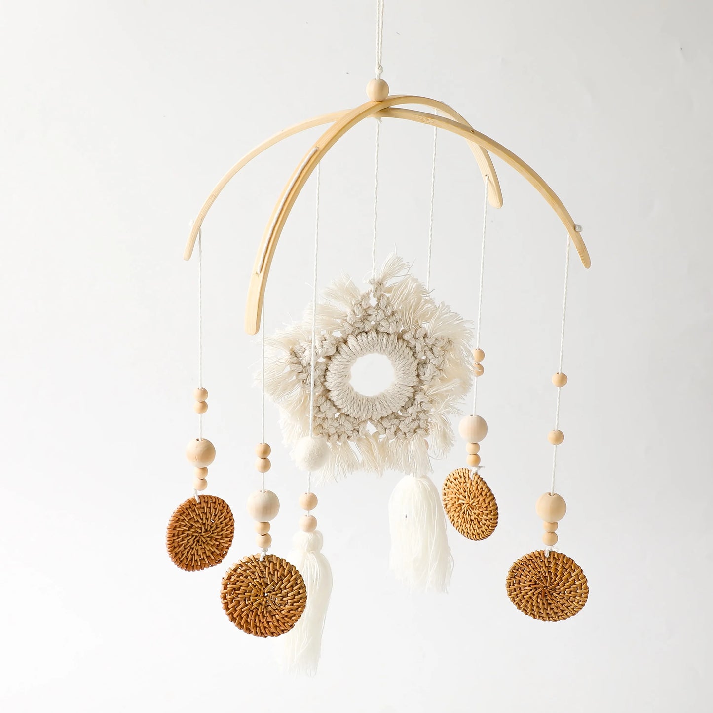 Baby Mobile Wooden Crib Hanging Toy Newborn Nursery Fall 2025 Soothing Music Developmental Gift