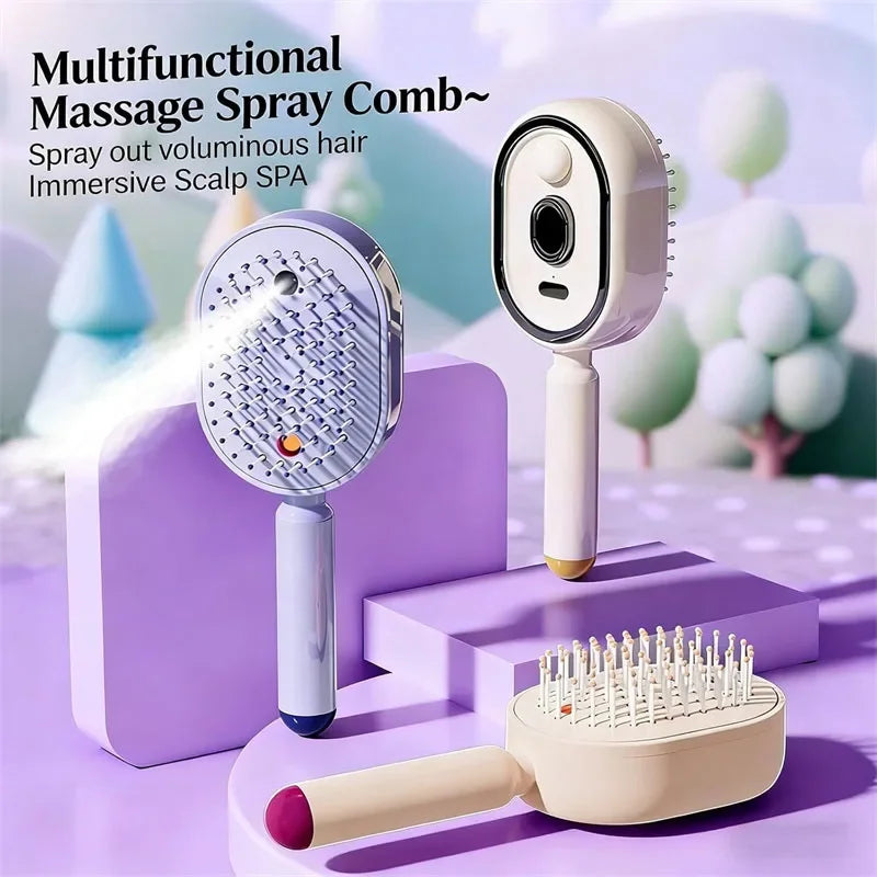 Scalp Massager 3 In 1 Self Cleaning Electric Spray Brush Rechargeable Viral Fall 2026 Gift