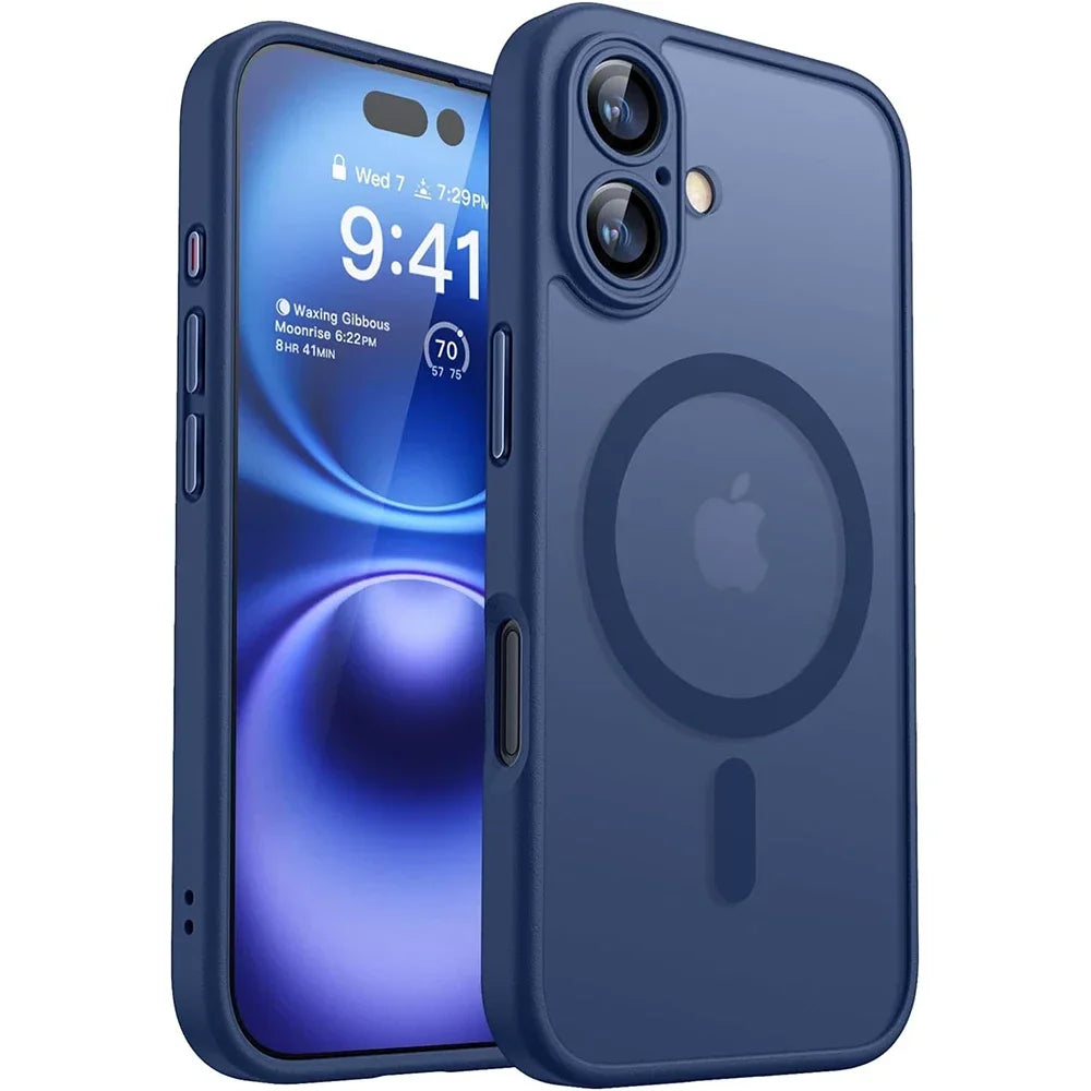 iPhone Case Magnetic Matte Translucent Armor MagSafe Compatible Shockproof Anti-Fingerprint Back To School 2026 Gift