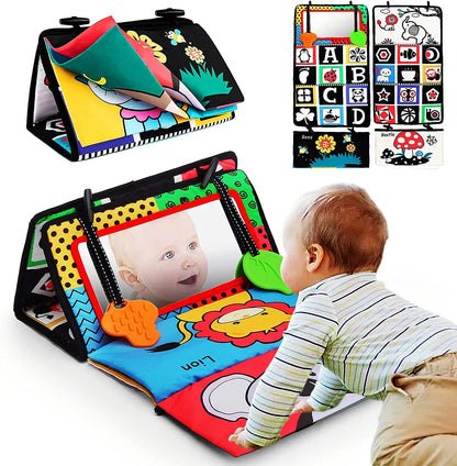 Variant image for Black and White Tummy Time Mirror Toy for Infants, Sensory Development Crinkle Cloth, Best Newborn Tummy Time Toy, Montessori Inspired-3