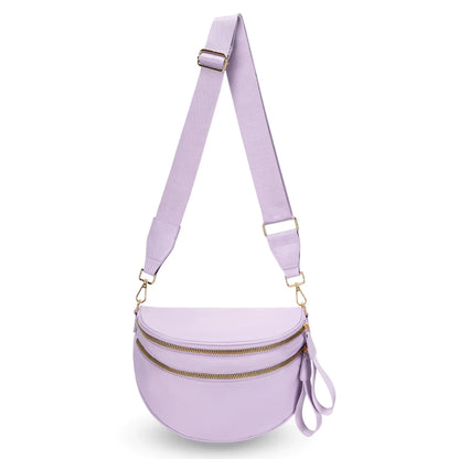 Casual women's checkered fanny pack – large capacity bum bag, adjustable crossbody mommy travel bag
