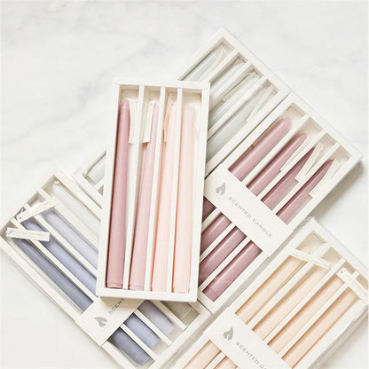 Taper Candles 4 Pack Slender Scented Smokeless Long Branch Wedding Table Decor Fall 2025 DIY Centerpieces