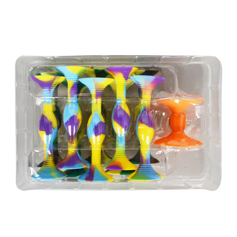 7PCS Silicon Darts Game Set - Sticky Suction Baseball for Outdoor Fun, Adult Decompression