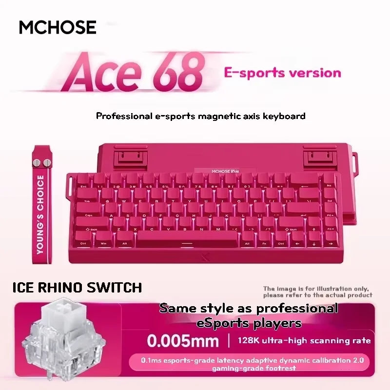 Hall Effect 68 Key Magnetic Gaming Keyboard Topographic RGB