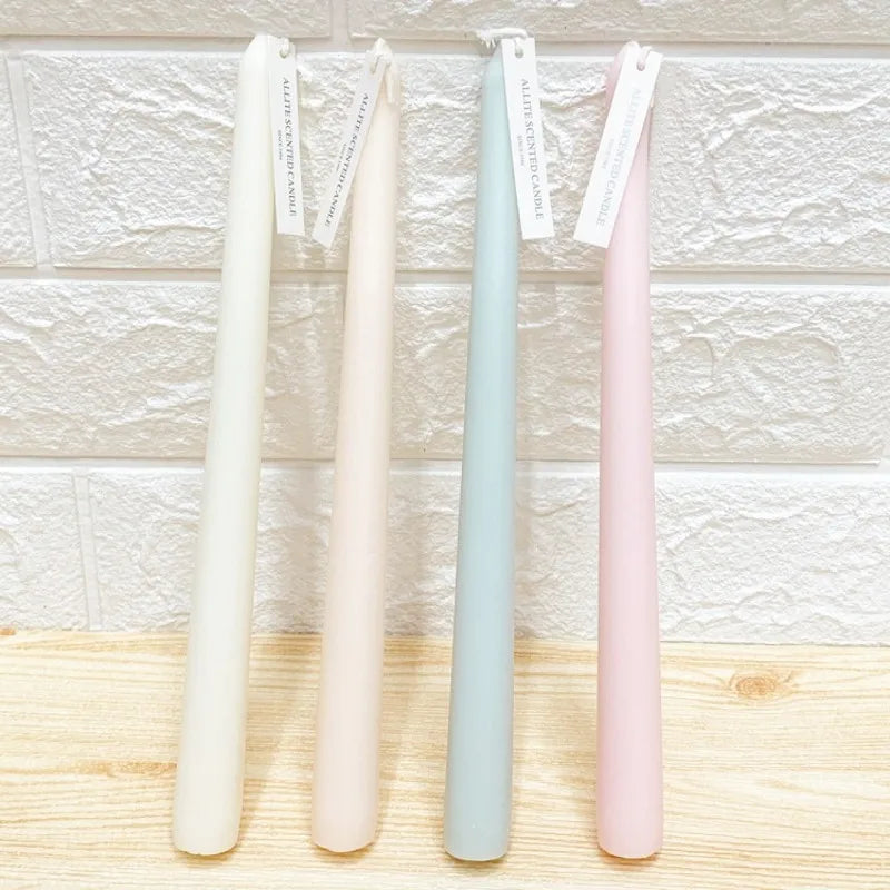 Taper Candles 4 Pack Slender Scented Smokeless Long Branch Wedding Table Decor Fall 2025 DIY Centerpieces