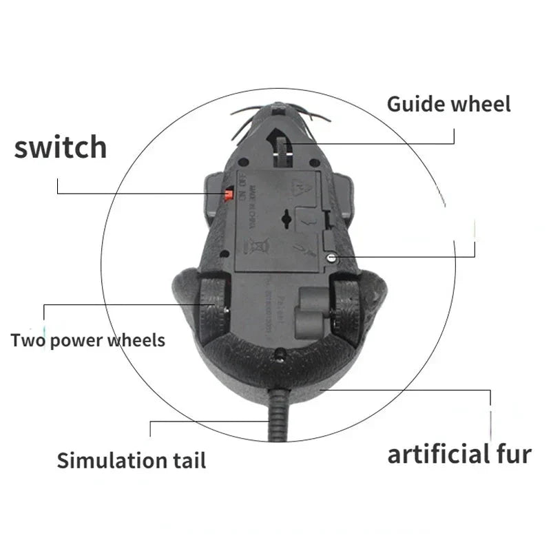 Rat Funny Cat Toy With Remote Control Mouse - Cute Wireless Pet Supplies for Cats