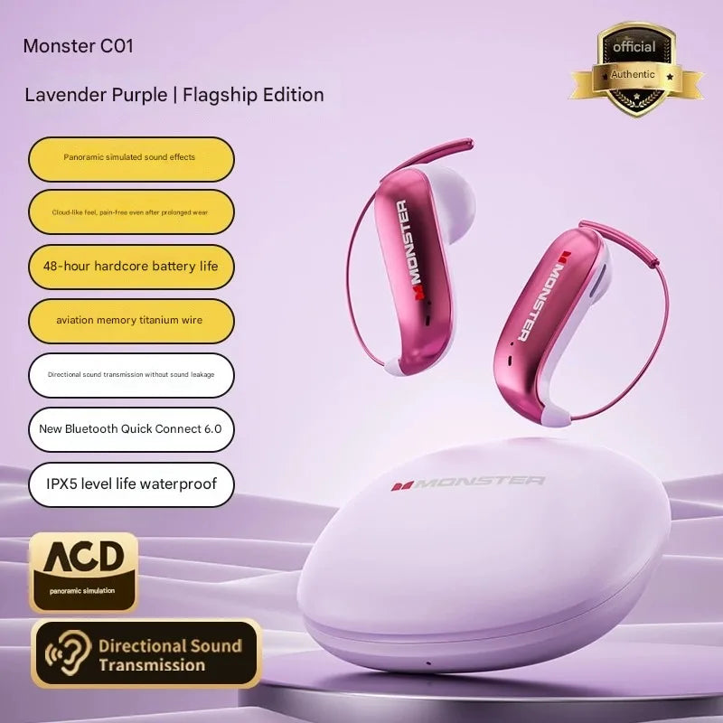 Bluetooth Headphones Ear Hook Wireless Noise Canceling Waterproof Fall 2026 Gift