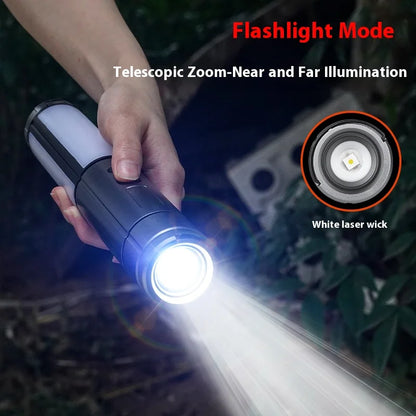 LED Searchlight Telescopic Folding ThreeHead Light, Rechargeable Outdoor Camping Light, Emergency Car Repair Fall2026