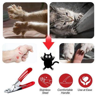 Stainless Steel Pet Nail Clipper - Dog & Cat Grooming Tool for Small to Medium Pets, Nail Care