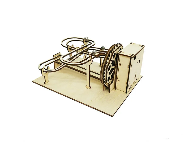 Marble Run Wooden 3D Mechanical Puzzle Kit Gear Driven Track STEM Toy Back To School 2025 Educational Gift