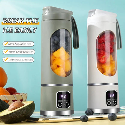 Portable Juicer 450ml Travel Juicer Machine For Smoothies On The Go Summer 2026 Perfect Gift