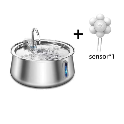 Stainless Steel Cat Water Fountain 4L - Automatic Multi-Layer Filtration Pet Drinking Dispenser