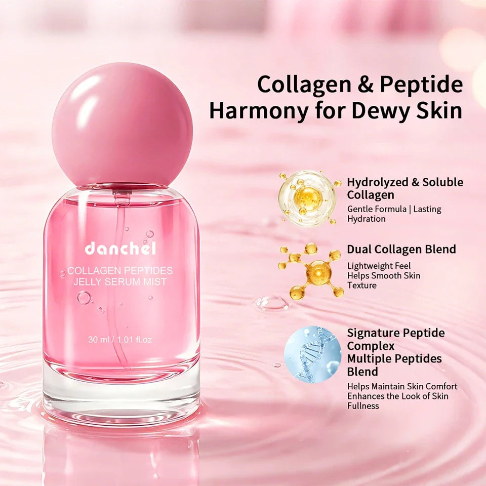 Collagen Peptides 2-in-1 Jelly Serum & Face Mist – Deep Hydration Moisturizing Skin Care Spray 2026