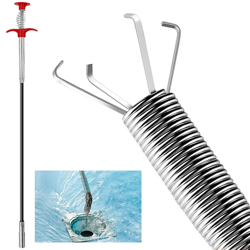 Drain Snake 22.5 Inch Flexible Sink Auger Kitchen Clog Remover Hair Debris Eco Friendly Home Repair Fall 2026