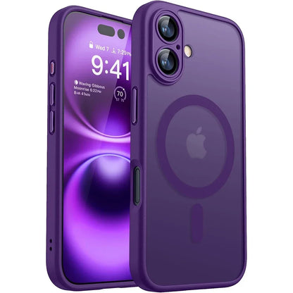 iPhone Case Magnetic Matte Translucent Armor MagSafe Compatible Shockproof Anti-Fingerprint Back To School 2026 Gift