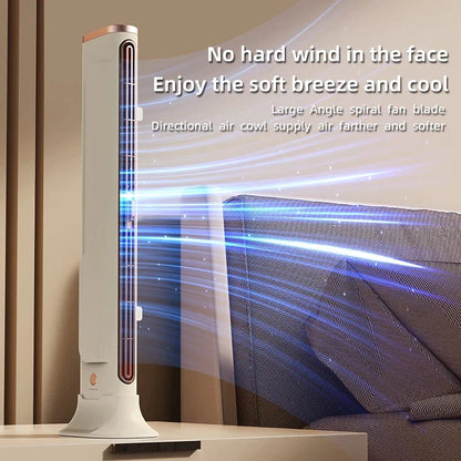 Bladeless Fan 1200mAh Portable Tower Fan USB Rechargeable Vertical Cooling Fan Fall 2025 Cordless Quiet Home Office