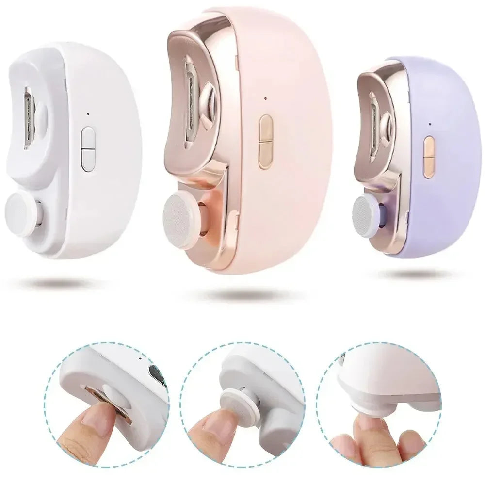 Electric Nail Clippers 2-in-1 Baby Manicure Trimmer Anti-Splash Infant Nail Groomer Newborn Care Fall 2025 Safe