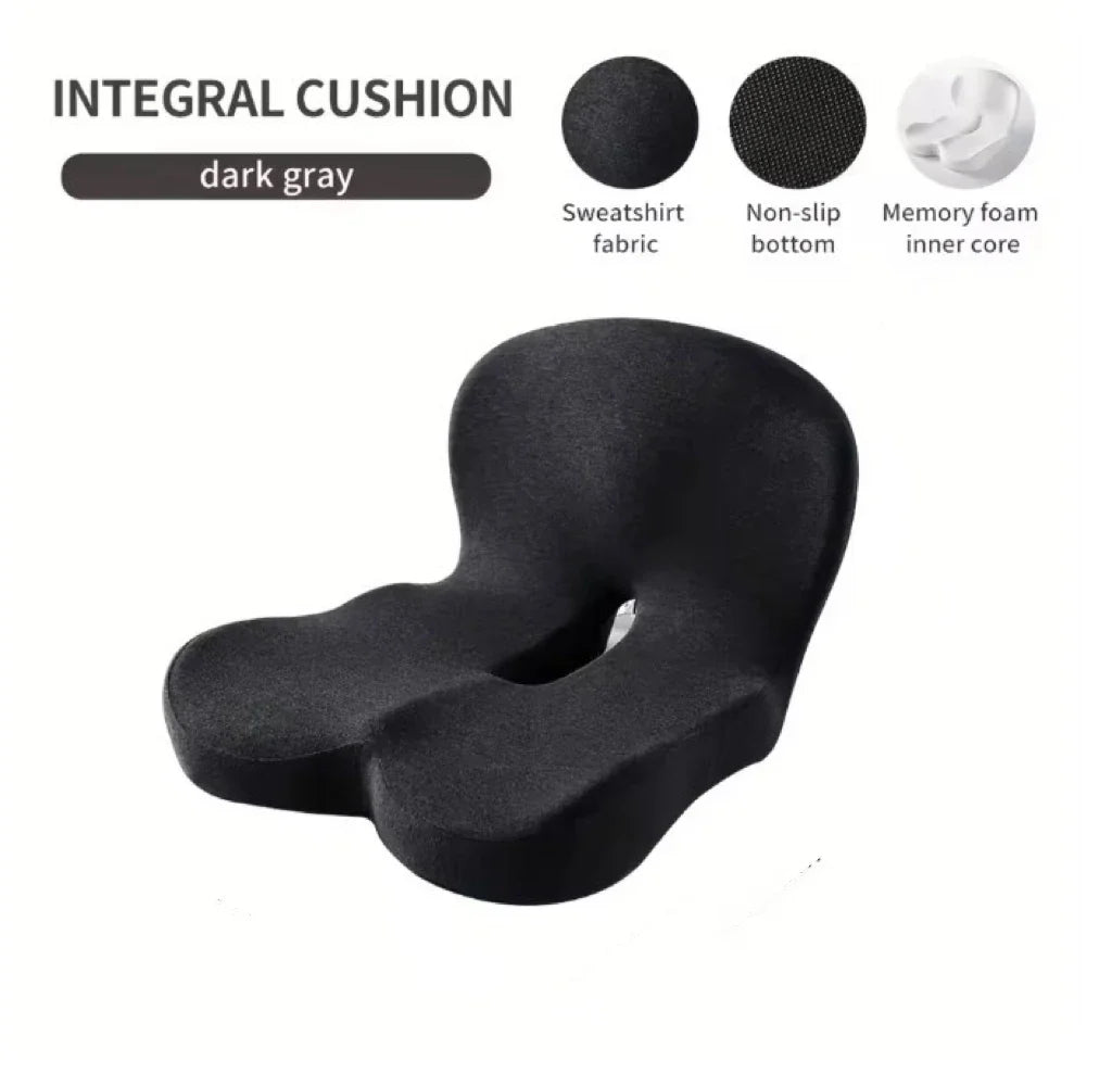 Ergonomic Memory Foam Seat Cushion with Back Support – Lumbar Relief for Office Chair Car Wheelchair 2026