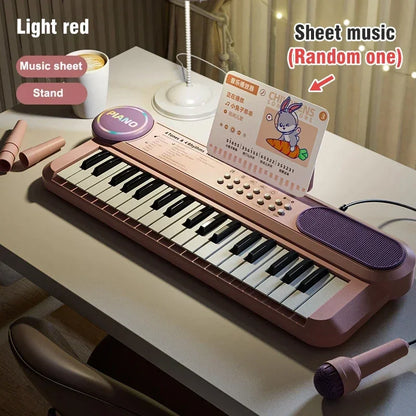 Kids Piano Keyboard Toy With Microphone 37 Keys Educational Musical Toy Back To School 2026 Gift Idea