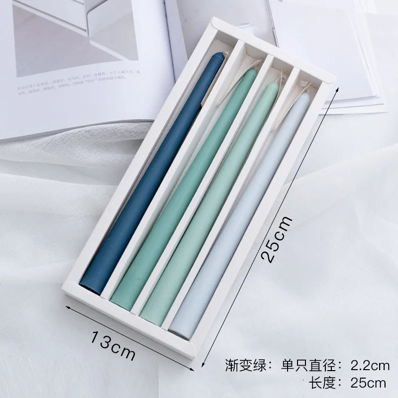 Taper Candles 4 Pack Slender Scented Smokeless Long Branch Wedding Table Decor Fall 2025 DIY Centerpieces